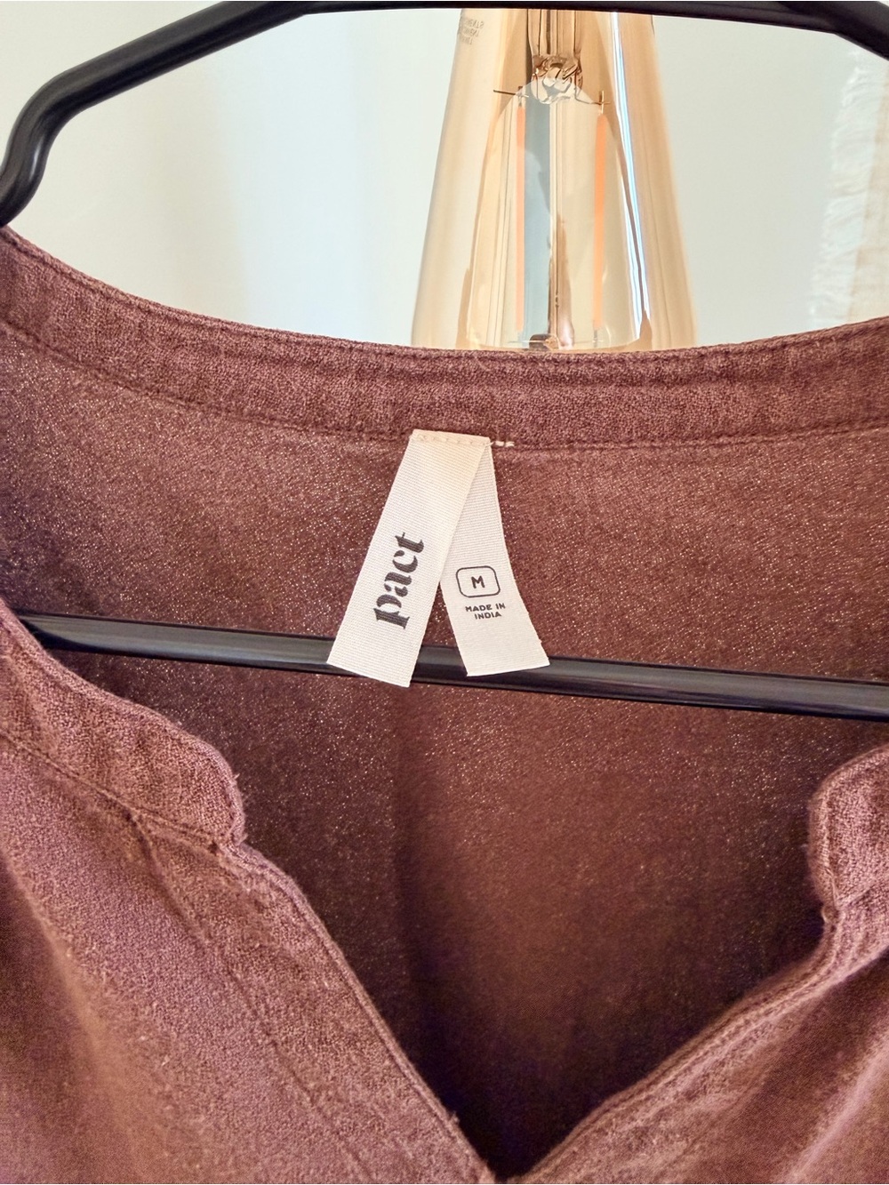 Pact Brown V-Neck Tunic Top - Picture 2 of 4